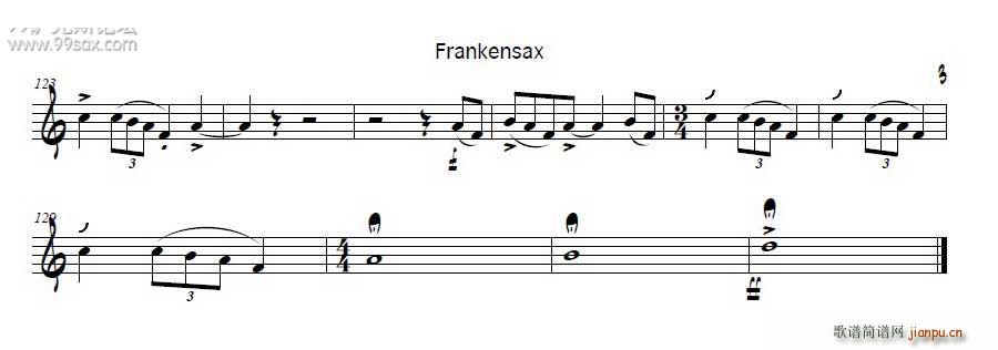 未知 《Frankensax》简谱