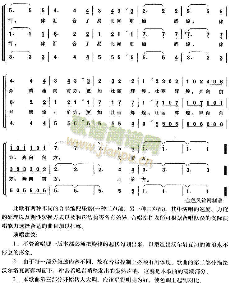 未知 《沃尔塔瓦河》简谱