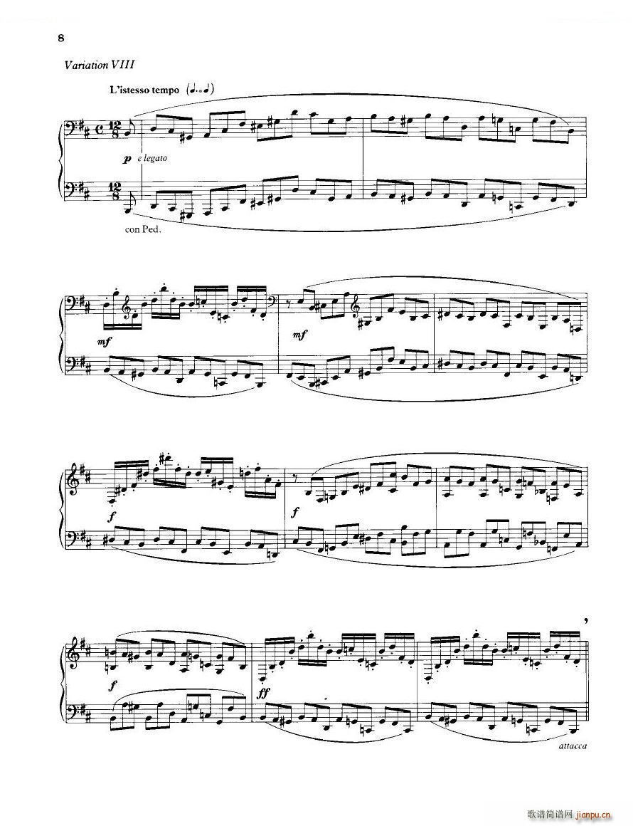 未知 《Britten - 12 Variations 12 Variations -》简谱