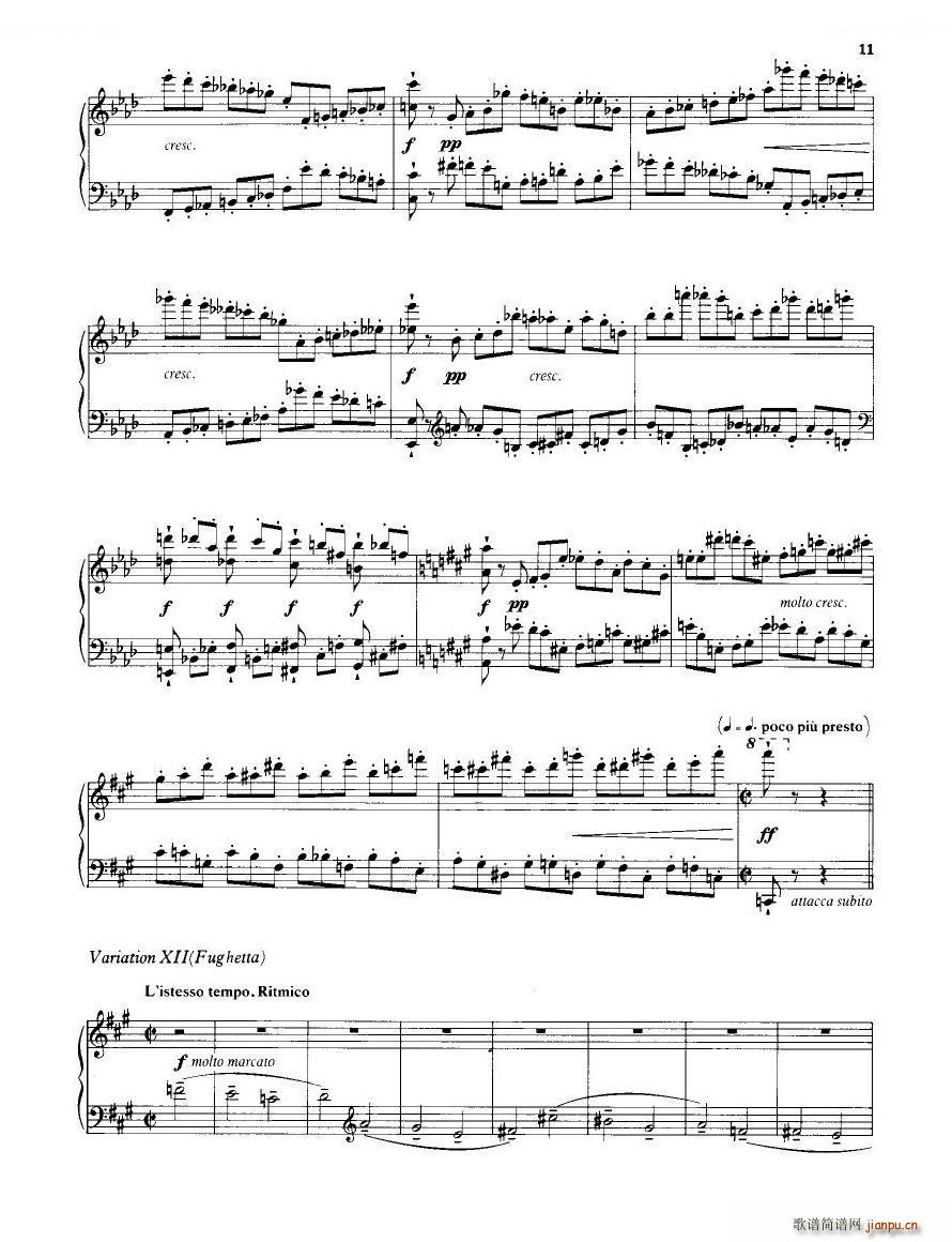 未知 《Britten - 12 Variations 12 Variations -》简谱