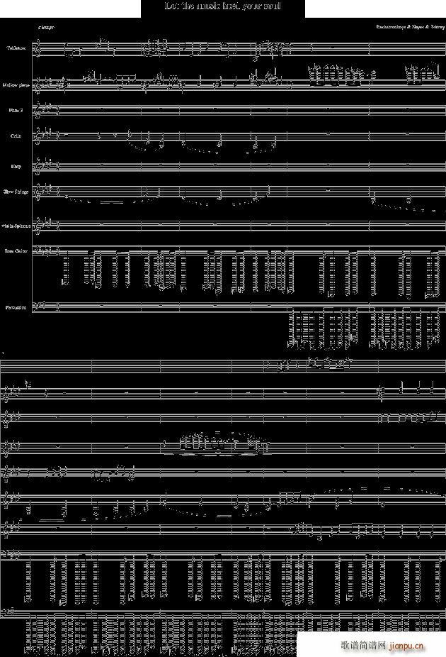 未知 《Let the music heal your soul》简谱