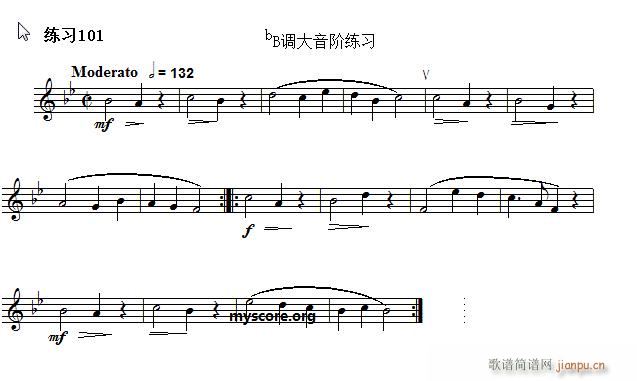 未知 《快速入门 附录 视唱浅易经典练习曲（101）》简谱