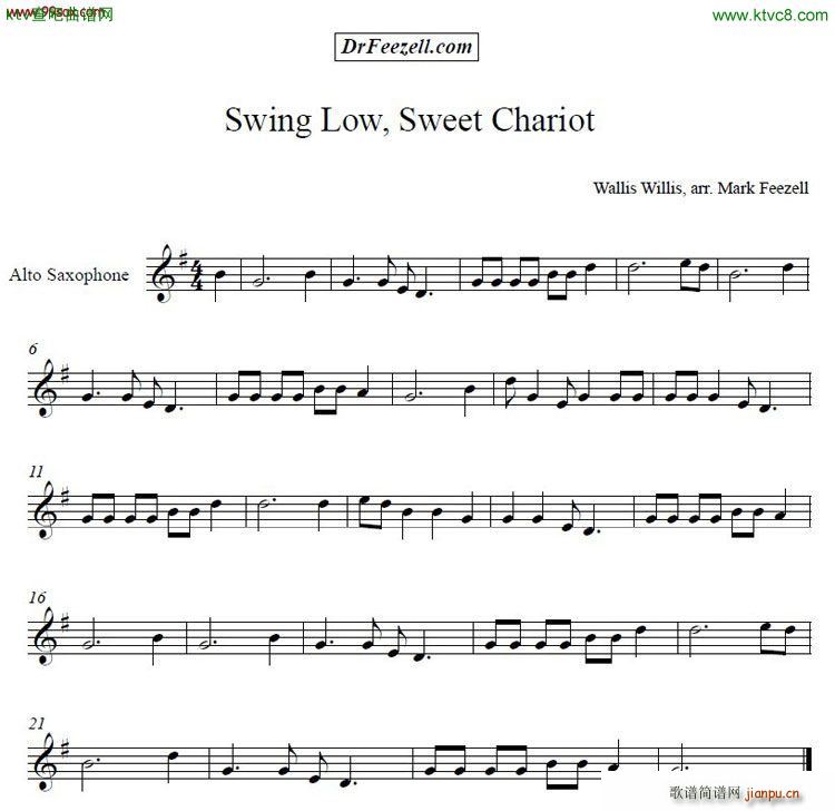 未知 《Swing Low Sweet Chario 甜蜜马车》简谱