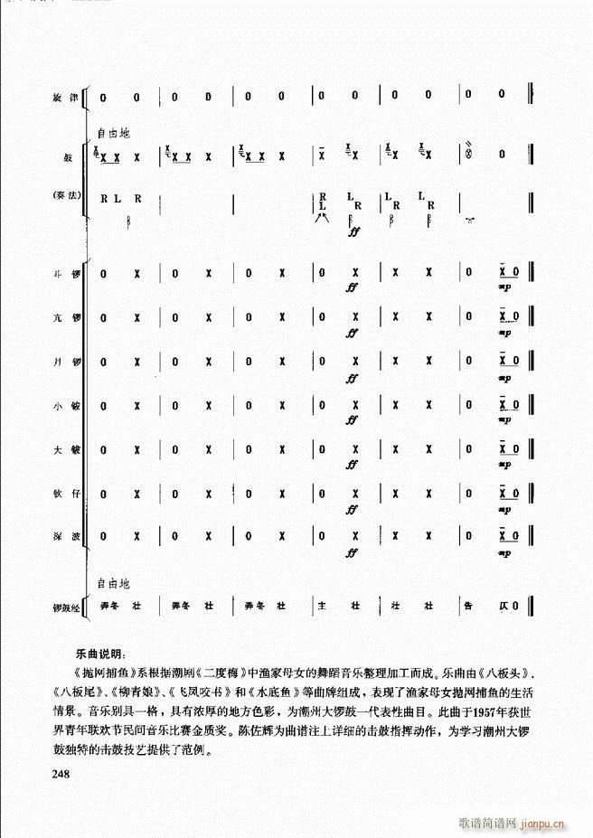 未知 《民族打击乐演奏教程241-259》简谱