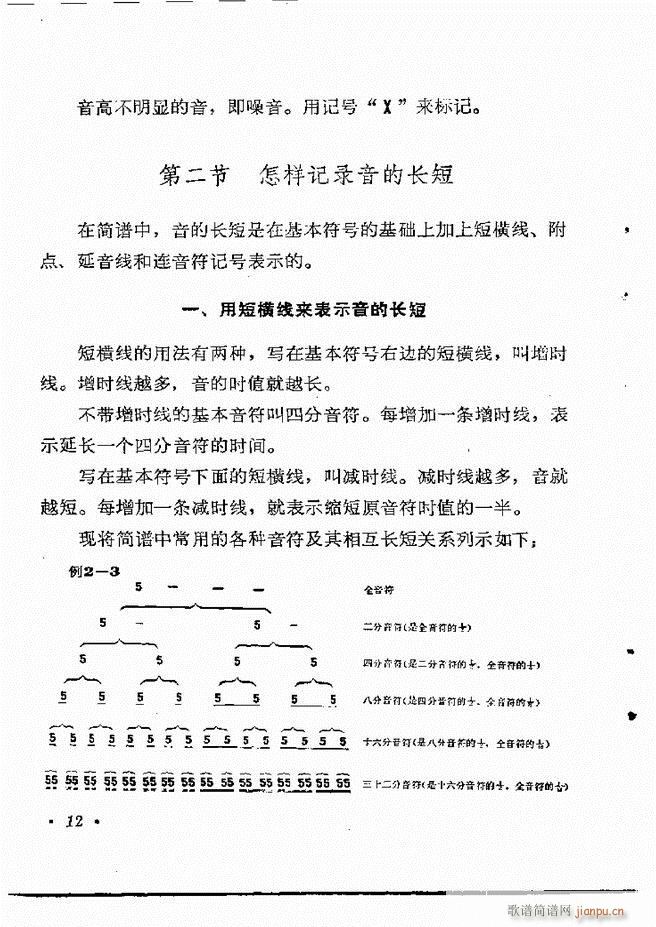 未知 《乐理知识 目录 1-60》简谱