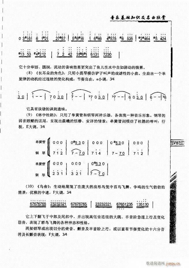 未知 《音乐基础知识及名曲欣赏181-240》简谱