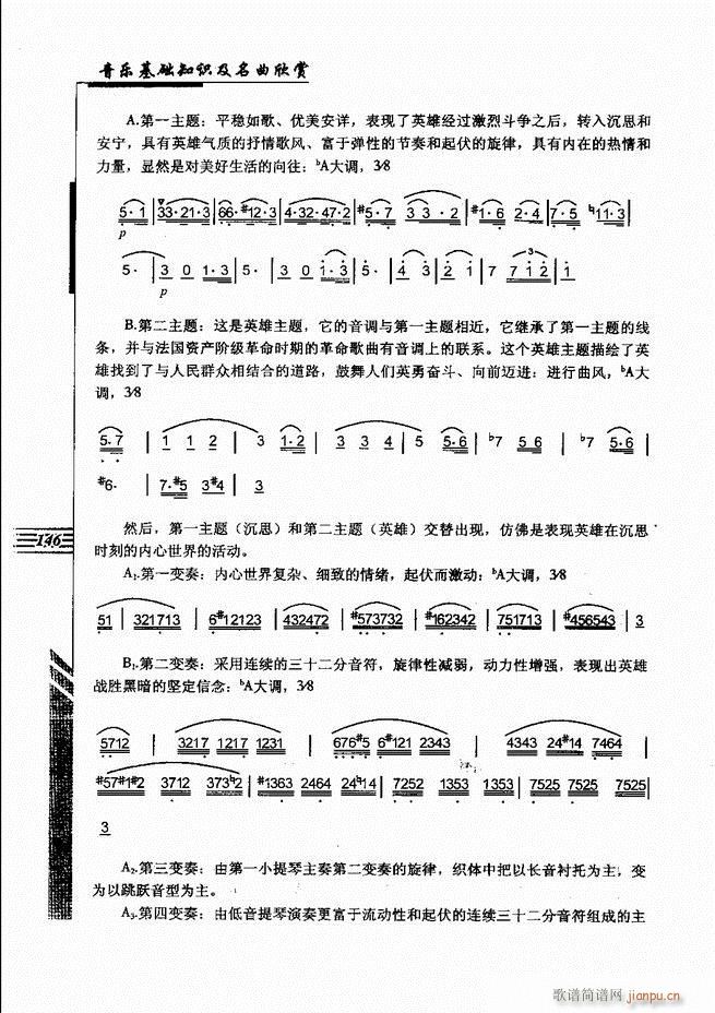 未知 《音乐基础知识及名曲欣赏 121-180》简谱