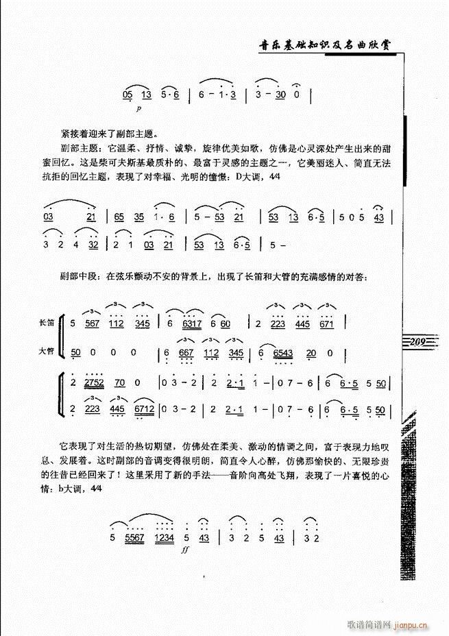 未知 《音乐基础知识及名曲欣赏181-240》简谱