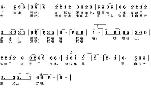 未知 《走在这高高的兴安岭》简谱