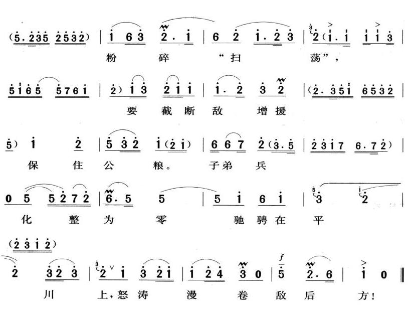 未知 《披星戴月下太行》简谱