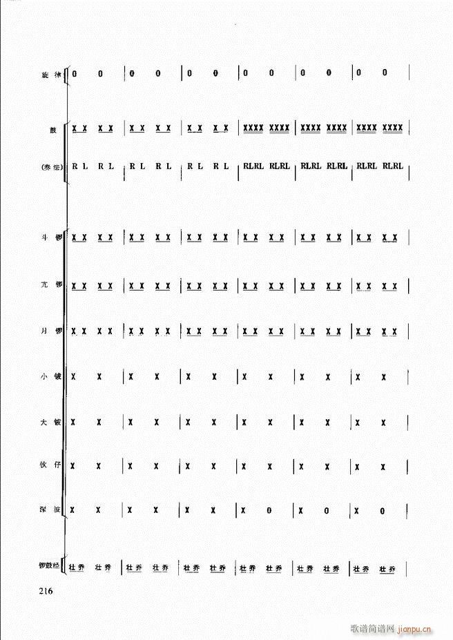 未知 《民族打击乐演奏教程181-240》简谱