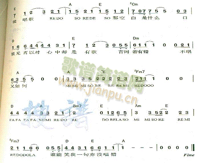 陈奕迅 《忘记歌词》简谱