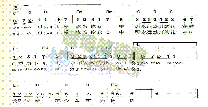 成龙金喜善 《无尽的爱》简谱