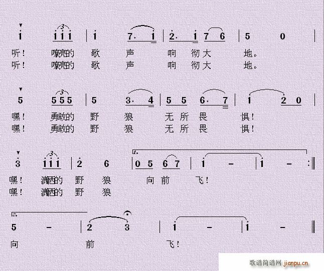 阿月管弦乐队   周家庆 周家庆 《野狼车队进行曲》简谱