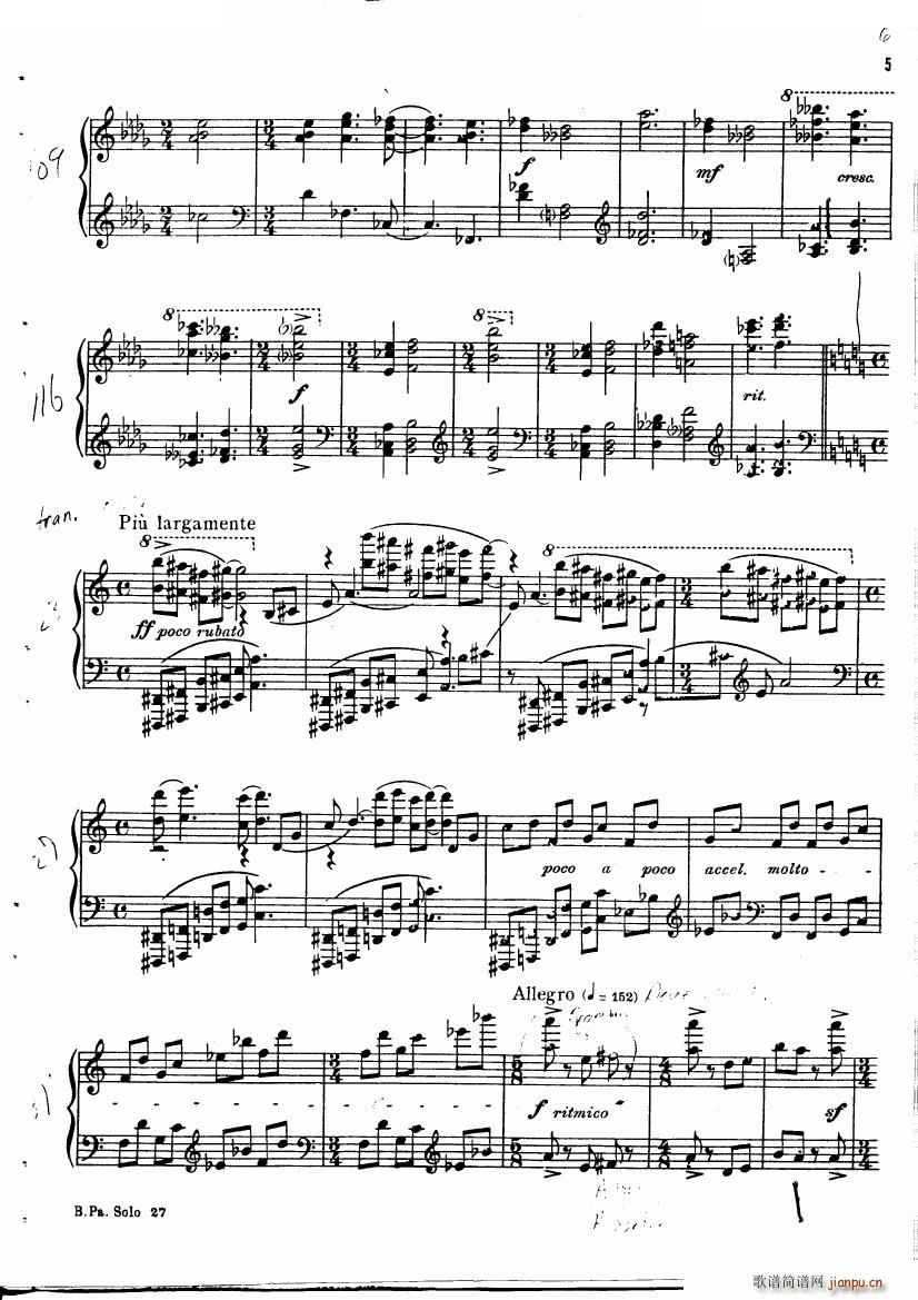 未知 《Copland - Piano Sonata Piano Sonata -》简谱