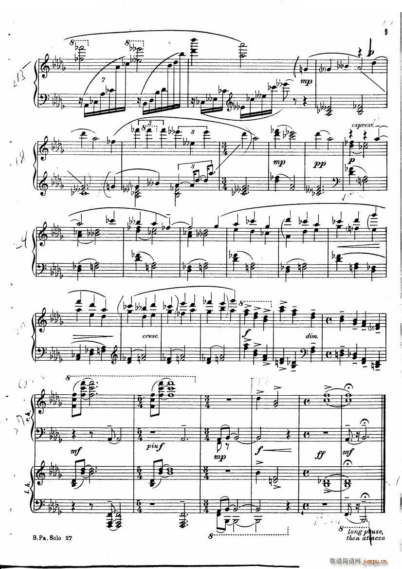 未知 《Copland - Piano Sonata Piano Sonata -》简谱