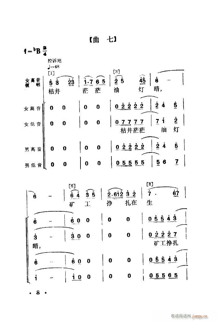 未知 《老矿工登讲台（舞蹈音乐）》简谱