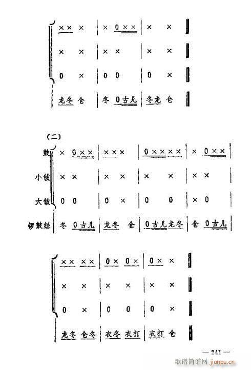 未知 《东北二人转音乐231-245》简谱