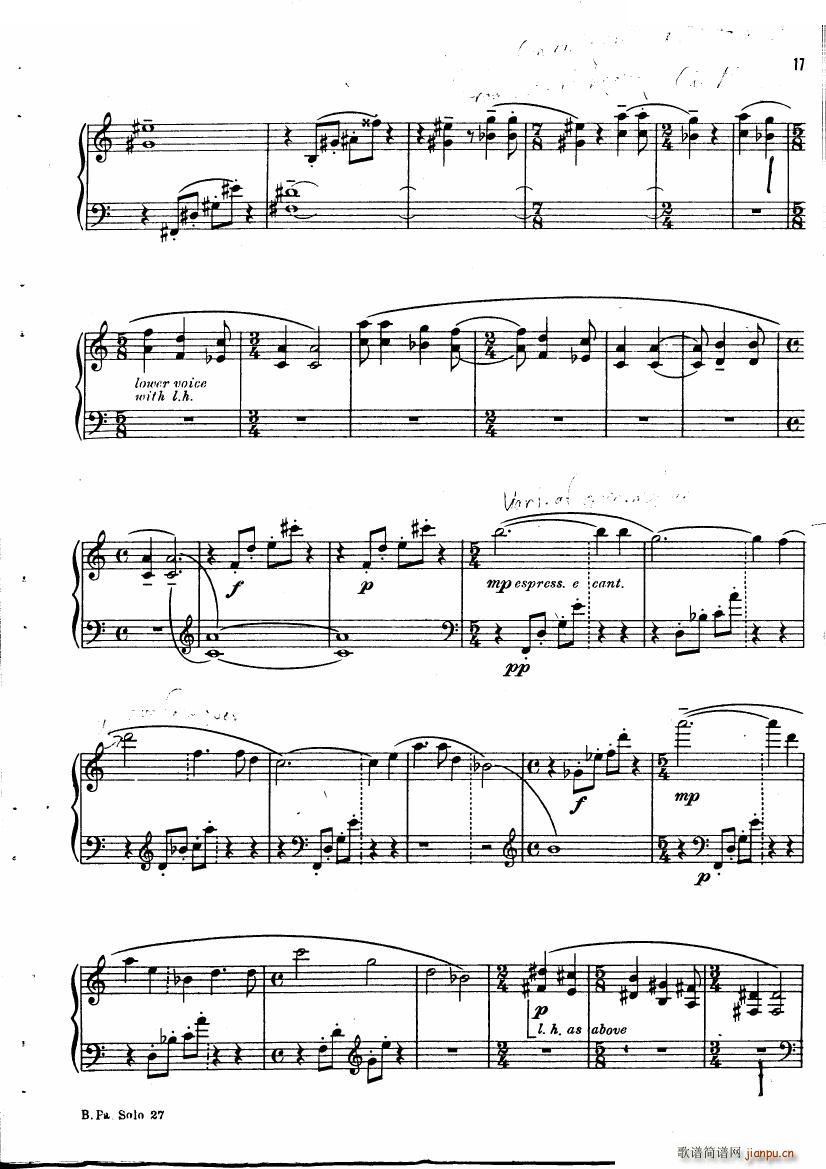 未知 《Copland - Piano Sonata Piano Sonata -》简谱