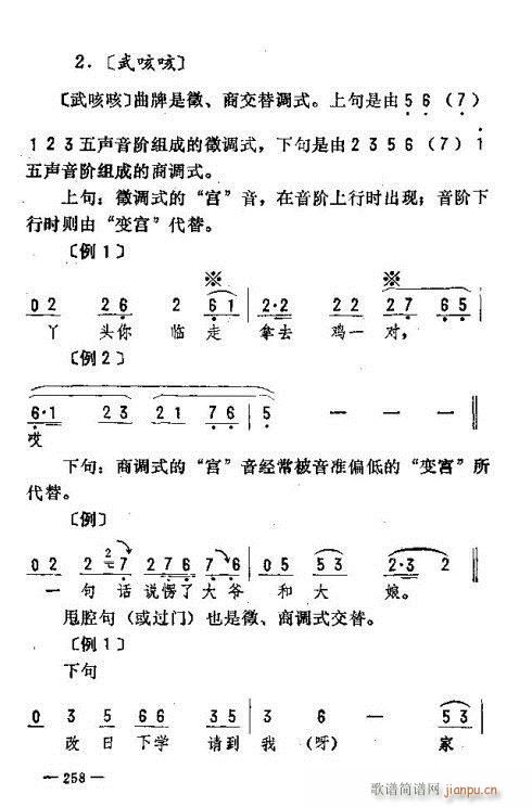 未知 《东北二人转音乐246-260》简谱