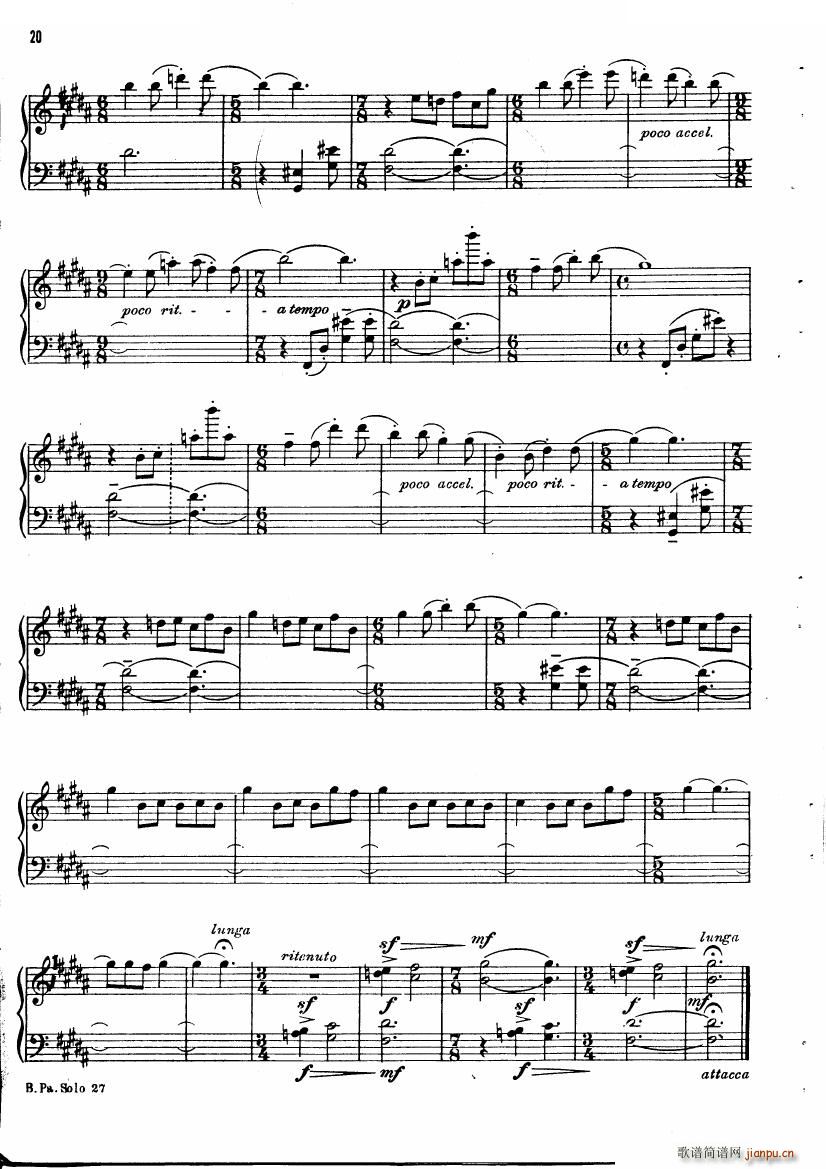 未知 《Copland - Piano Sonata Piano Sonata -》简谱