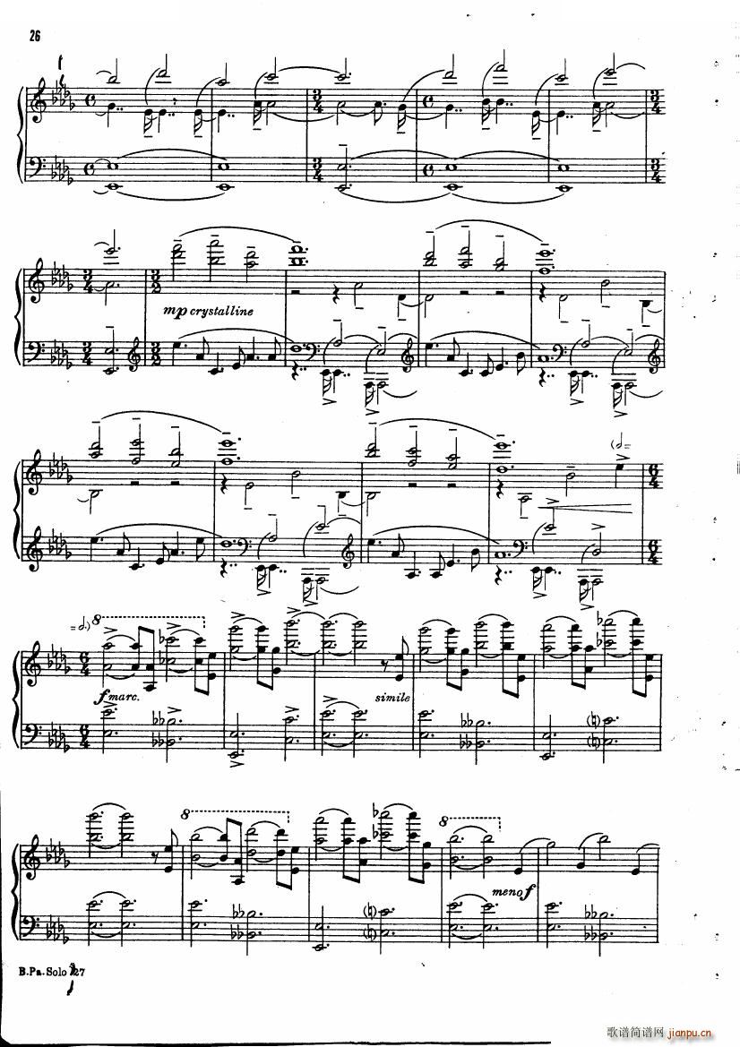 未知 《Copland - Piano Sonata Piano Sonata -》简谱