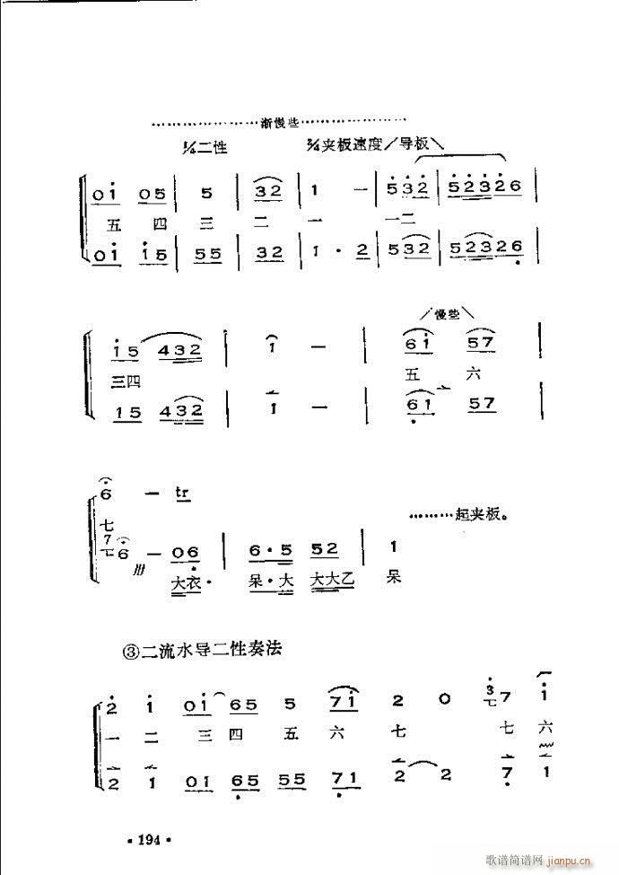 未知 《晋剧呼胡演奏法180-240》简谱