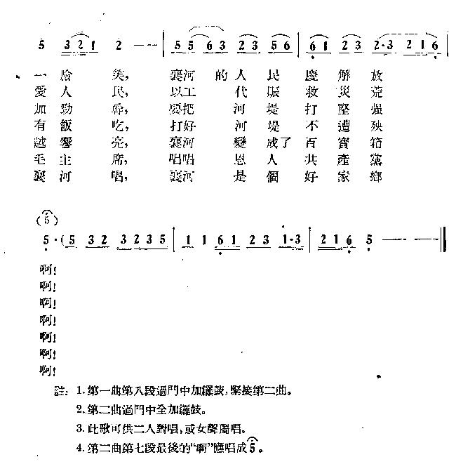 未知 《囊河谣》简谱