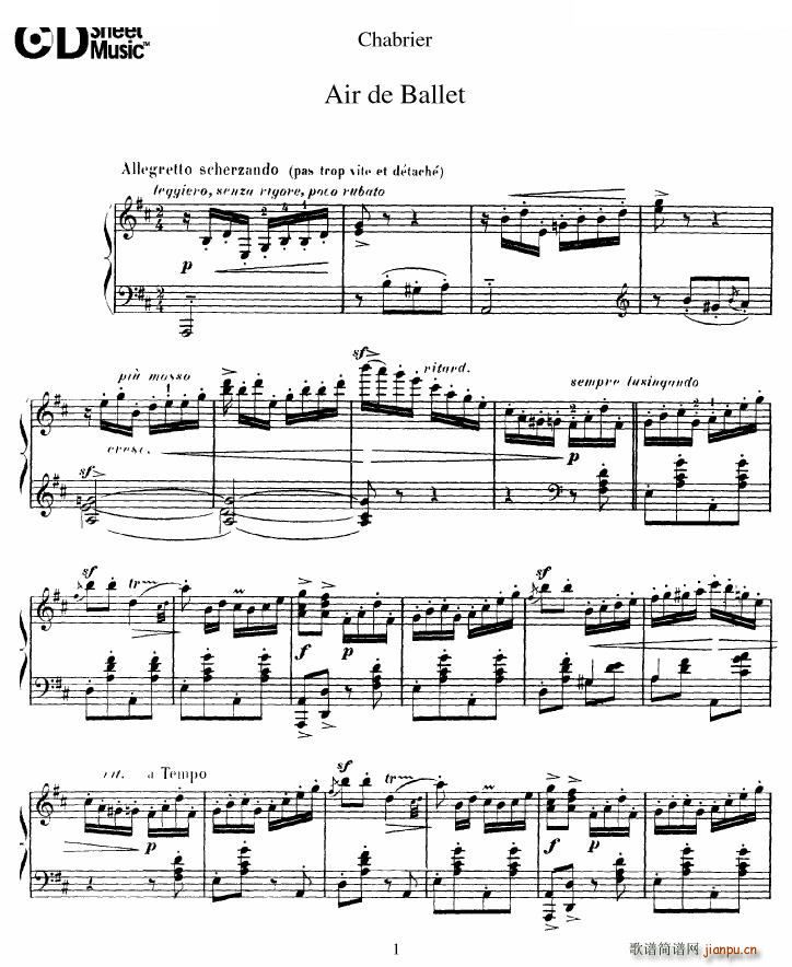 未知 《Chabrier - Air de Ballet Air de Ballet -》简谱