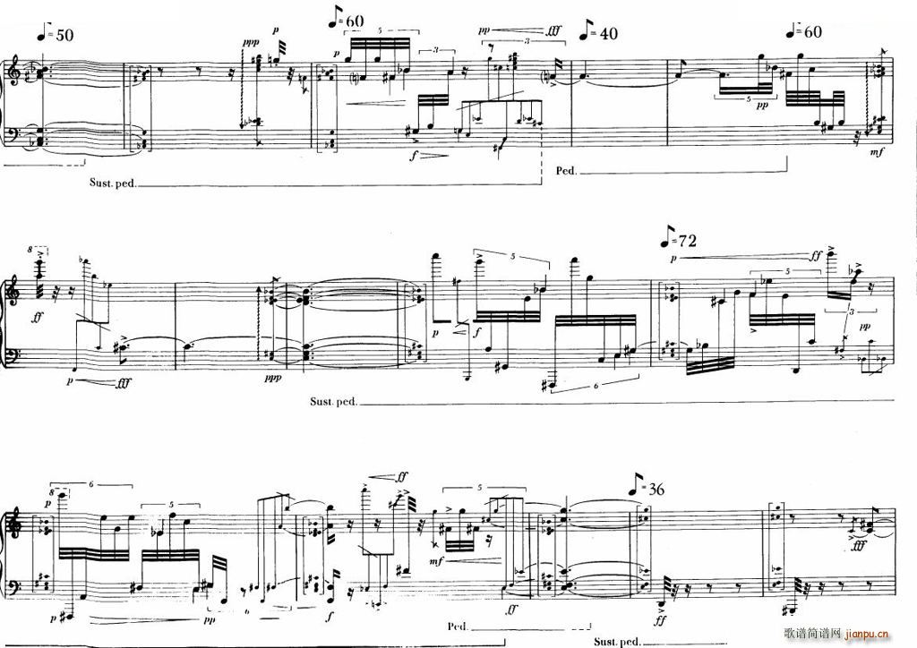 未知 《Berio - Sequenza IV Sequenza IV -》简谱