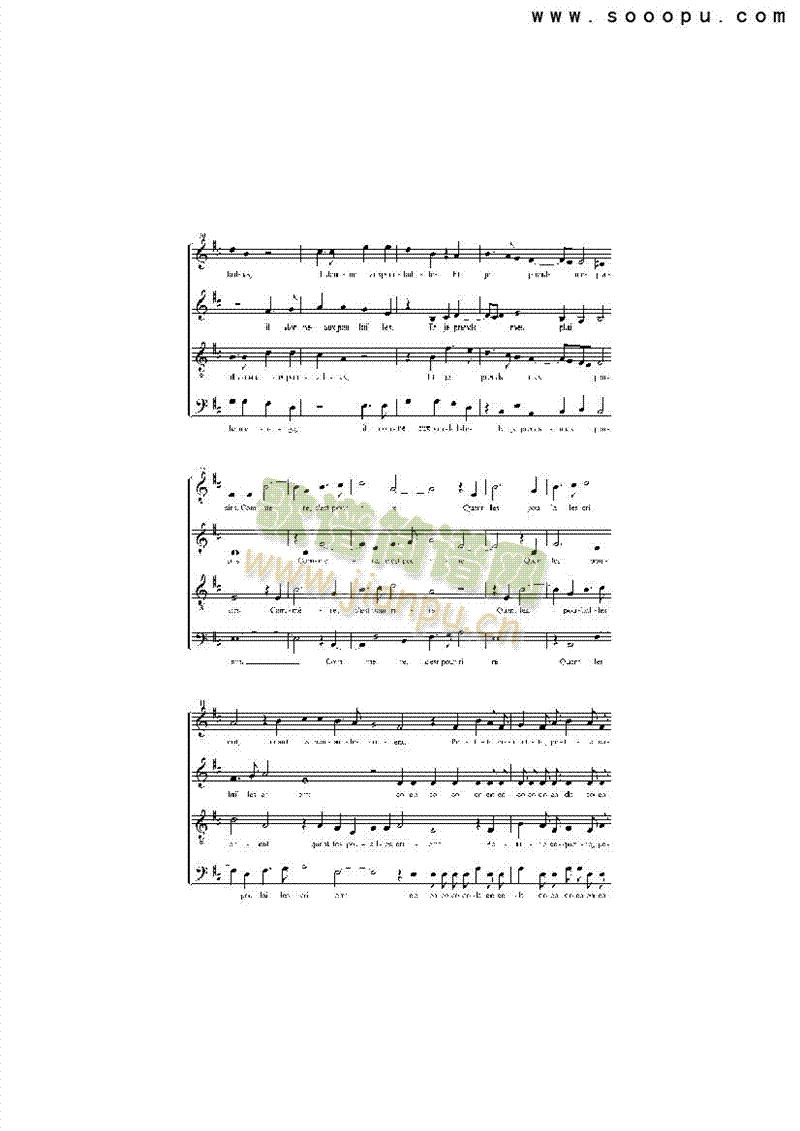 帕色奥 《他能干又善良 歌曲类 合唱谱》简谱