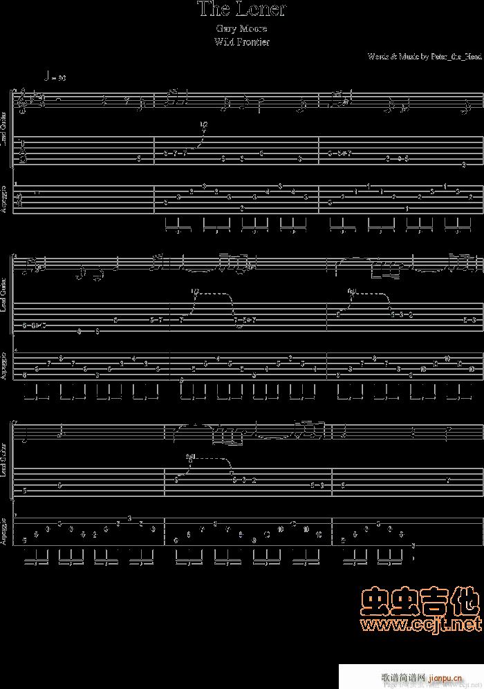 Neil Young   ater 《the loner》简谱