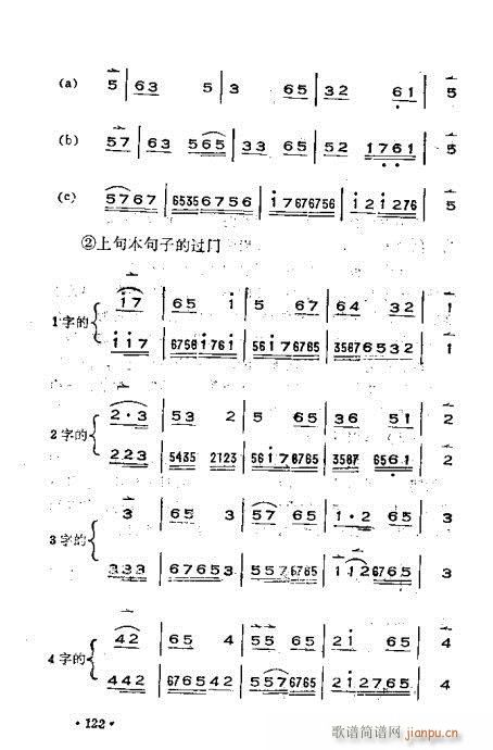 未知 《晋剧呼胡演奏法101-140》简谱