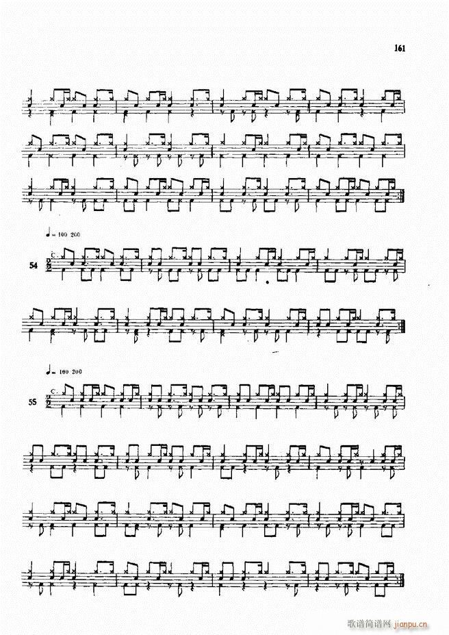 未知 《爵士鼓现代风格演奏教程121-180》简谱