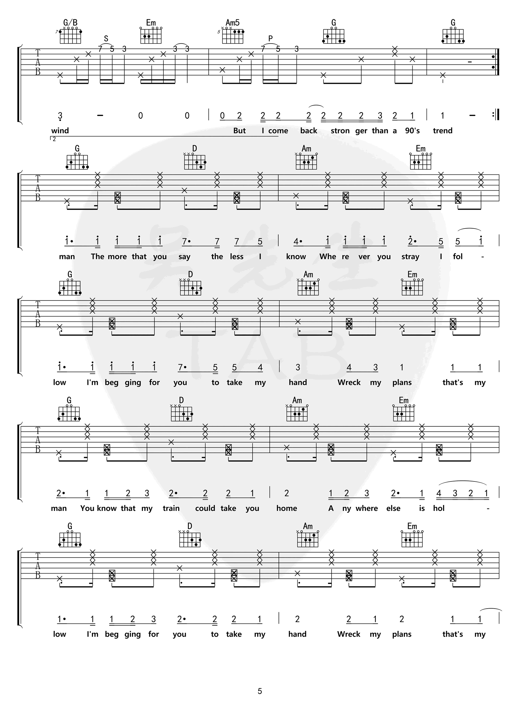 willow吉他譜taylor吉他圖片譜6張