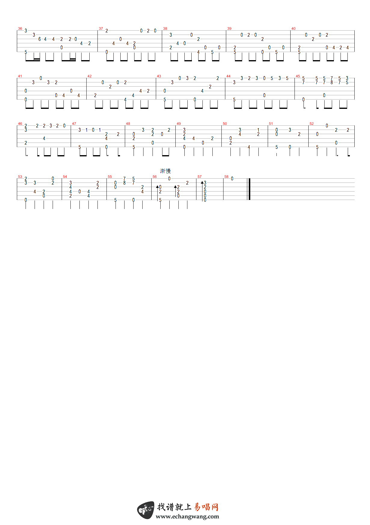 《卡农吉他谱》_duzouqu_D调_吉他图片谱2张 图2