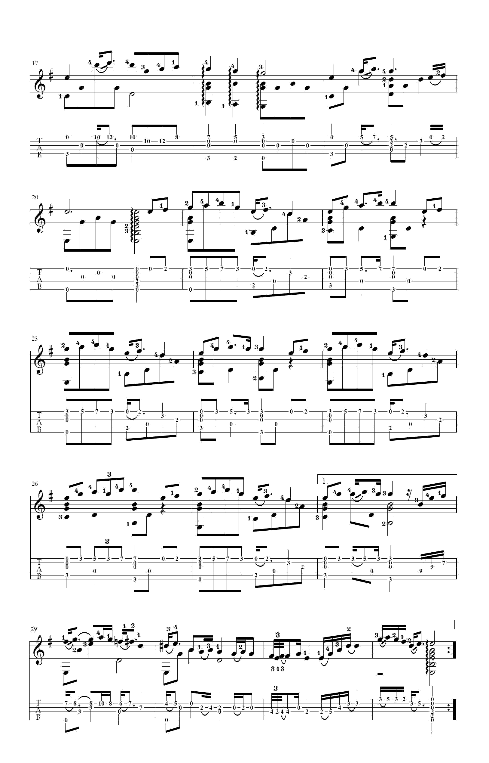 《美丽的神话指弹谱吉他谱》_独奏曲_吉他图片谱3张 图2