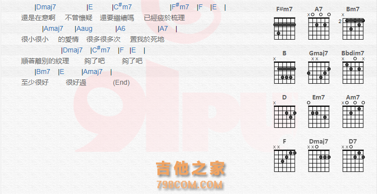 《很小很小吉他谱》_魏如萱_吉他图片谱2张 图2