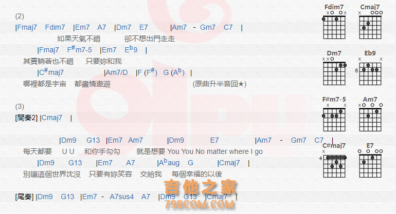 《U吉他谱》_刘以豪_吉他图片谱2张 图2