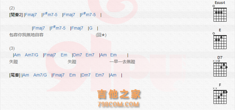 《恃爱行凶吉他谱》_符致逸_吉他图片谱2张 图2