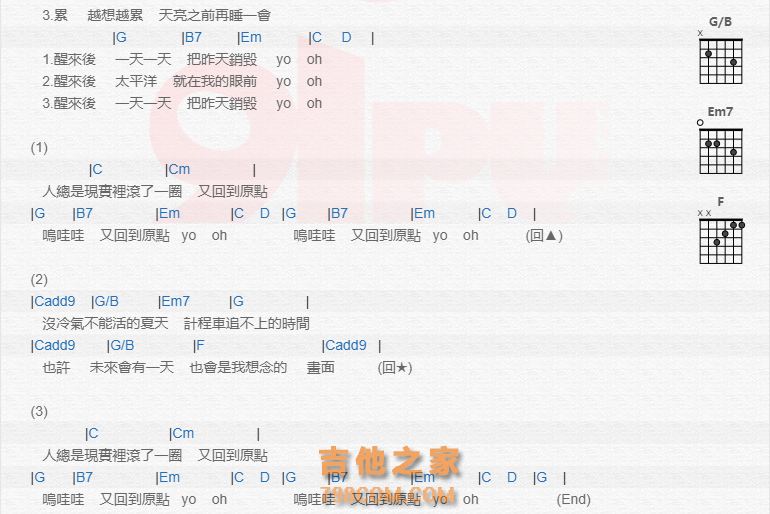 《回到原点吉他谱》_Matzka_吉他图片谱2张 图2