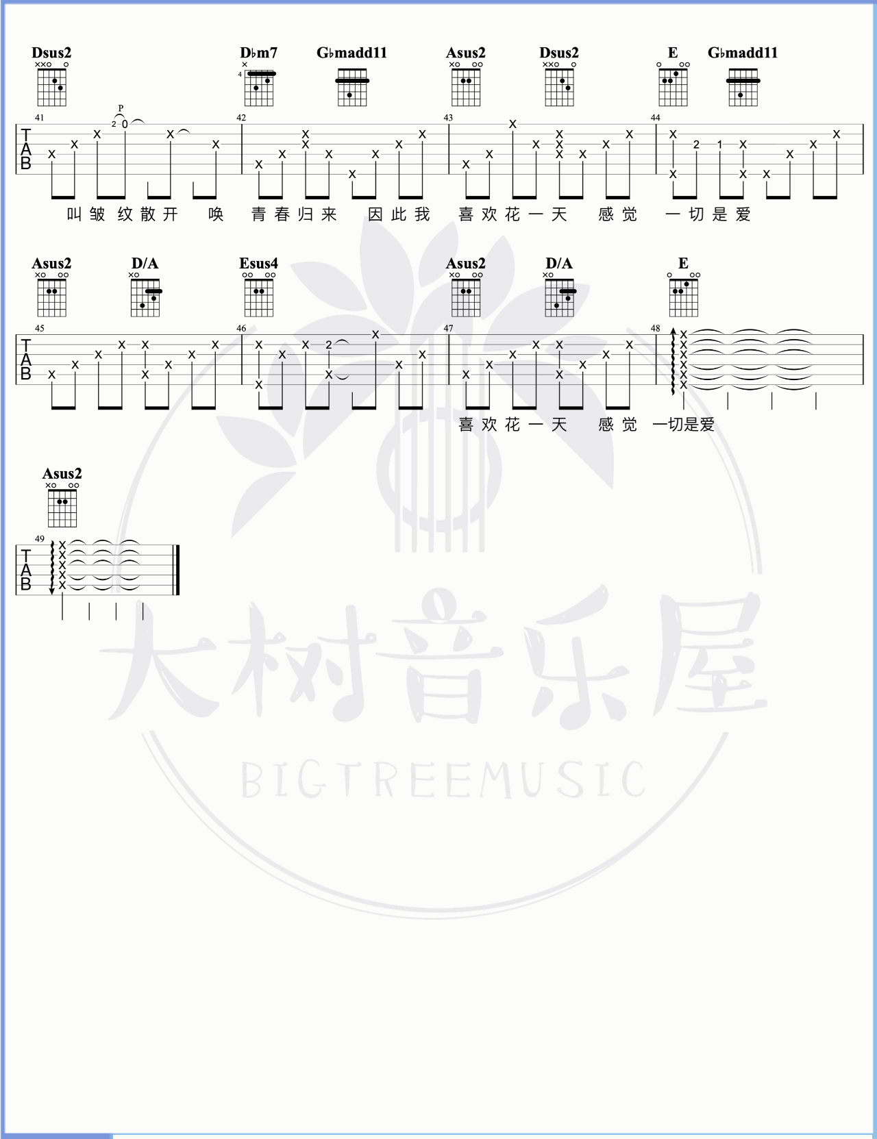 《今天只做一件事吉他谱》_陈奕迅_吉他图片谱3张 图3