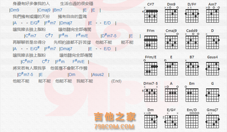 《晚婚吉他谱》_谭维维_吉他图片谱2张 图2