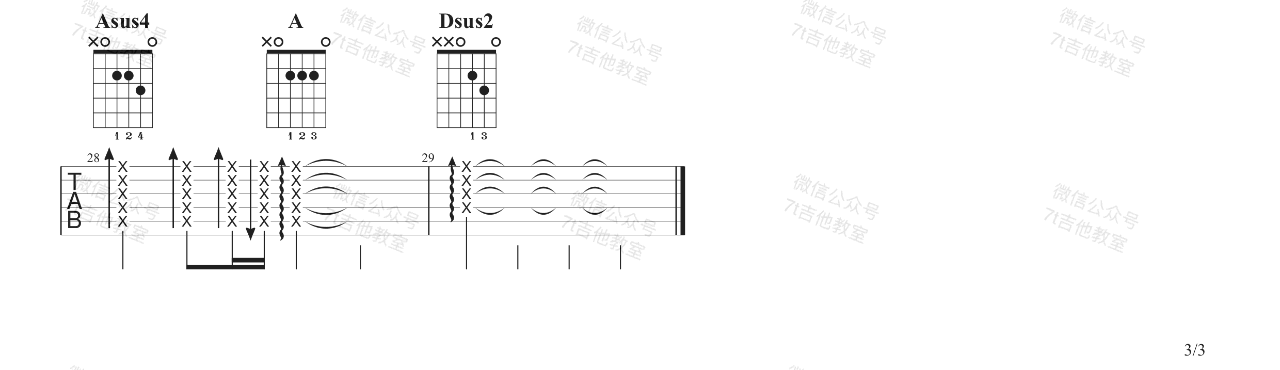 《给我你的爱吉他谱》_Tank_A调_吉他图片谱3张 图3