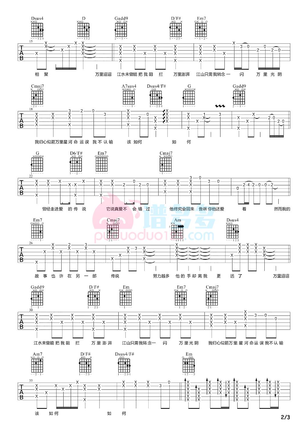 《如何吉他谱》__吉他图片谱3张 图2