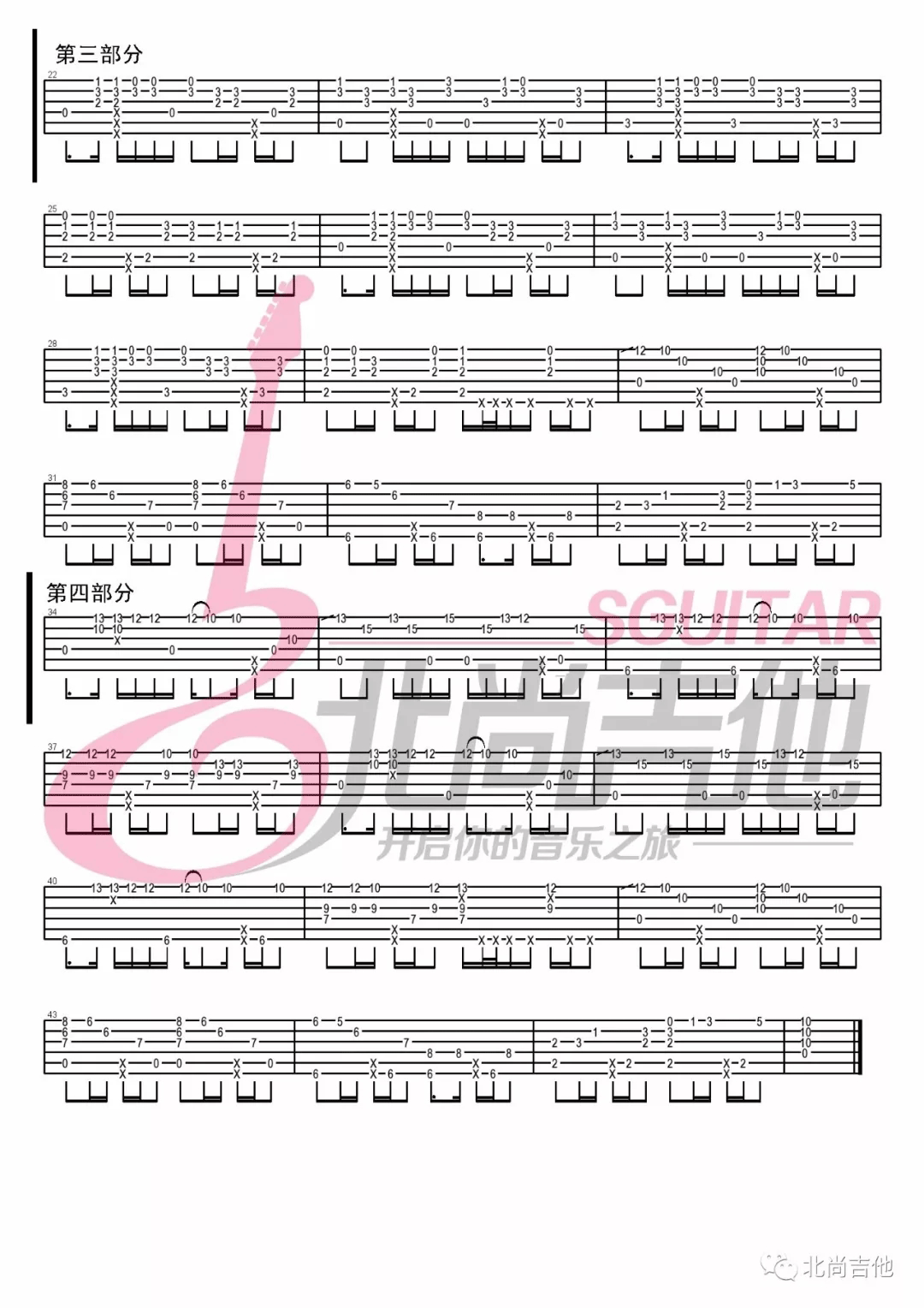 《尚北吉他版吉他谱》_Careless_吉他图片谱2张 图2