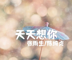 《天天想你吉他谱》_张雨生/陈绮贞_C调 图片谱1张