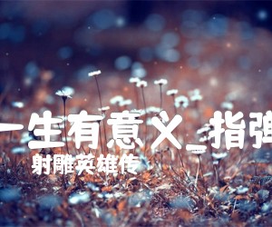 《一生有意义吉他谱》_射雕英雄传_指弹 图片谱2张