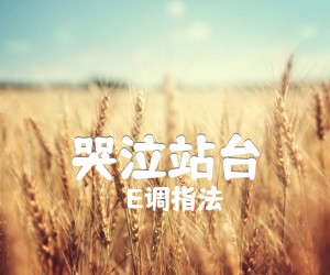 《哭泣站台吉他谱》_E调指法_E调 图片谱2张