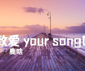 《致爱 your songG吉他谱》_鹿晗_G调 图片谱3张